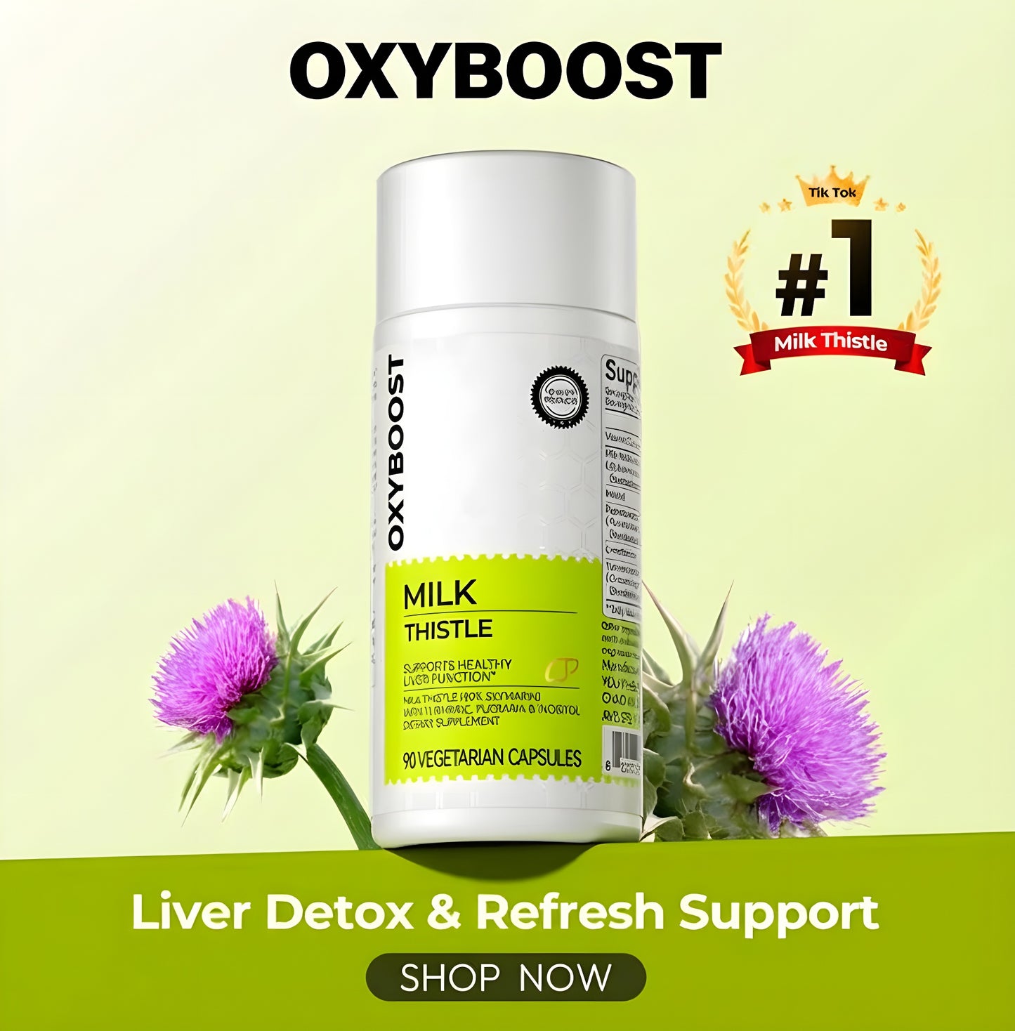 OxyBoost Milk Thistle Liver Detox & Colon Cleanse